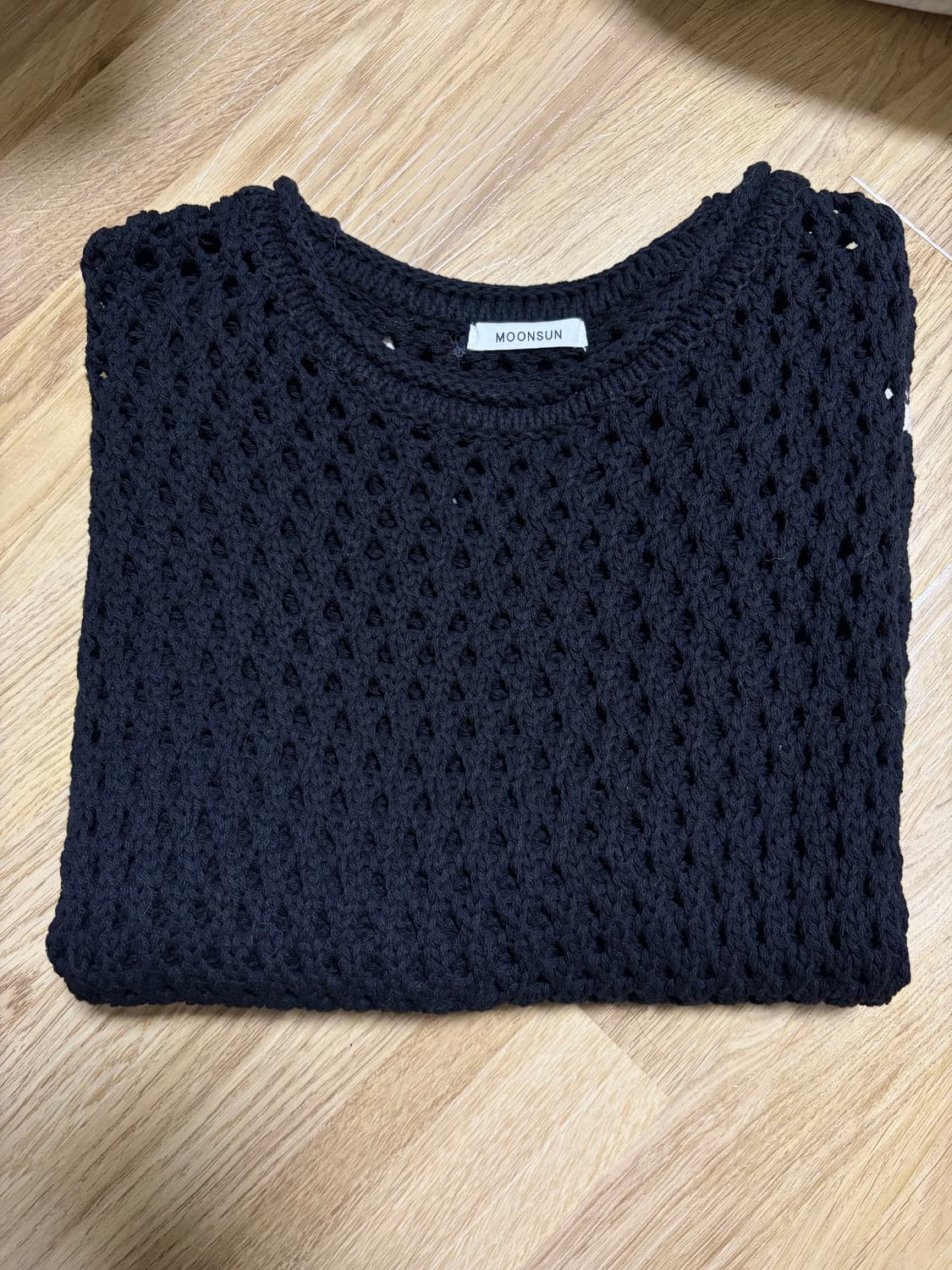 문선 Unisex Honeycomb knit Vest 블랙 상품이미지3