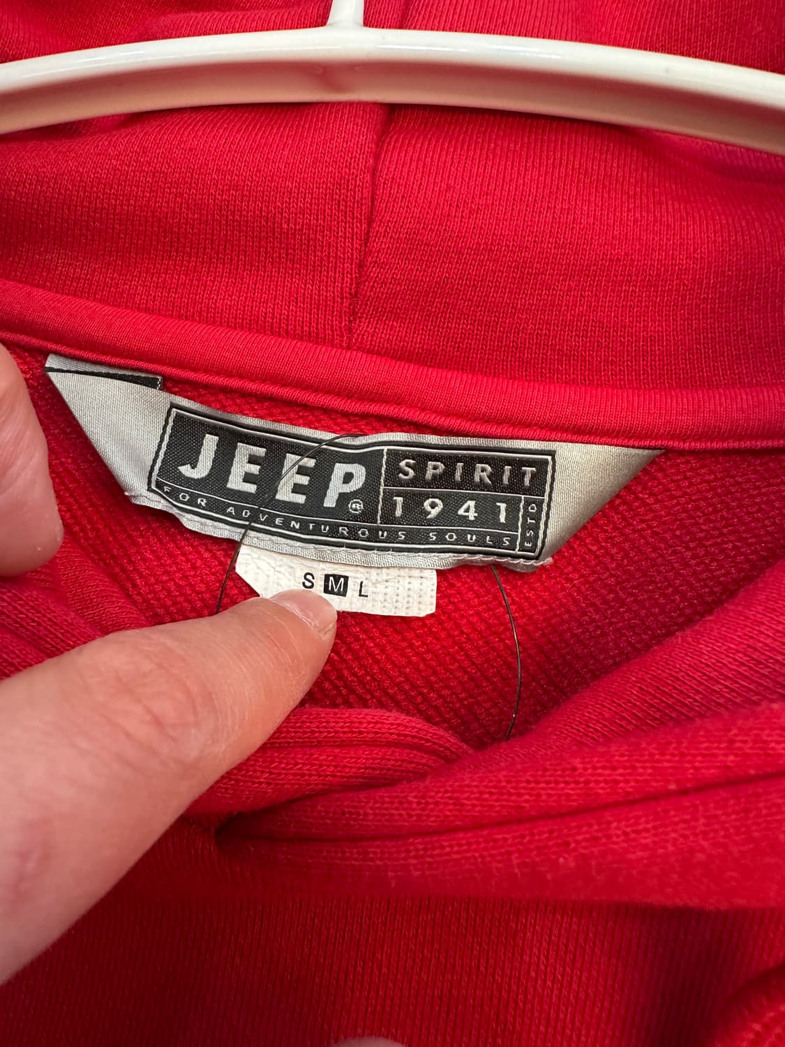 M) 지프 레드 후드 티셔츠 상품이미지3