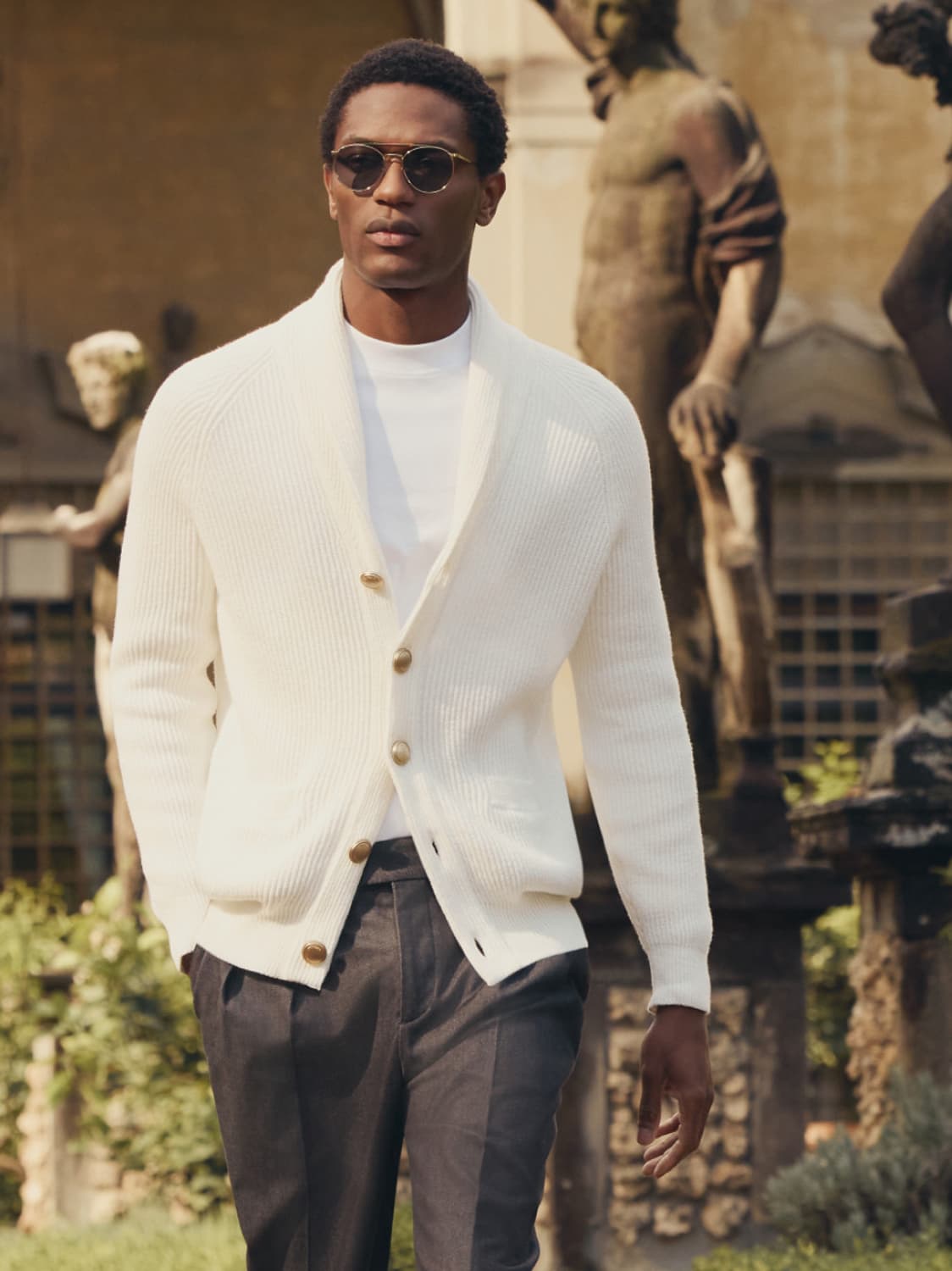 (새상품,강추👍)브루넬로쿠치넬리 화이트 골드 스웨터 가디건 상품이미지8