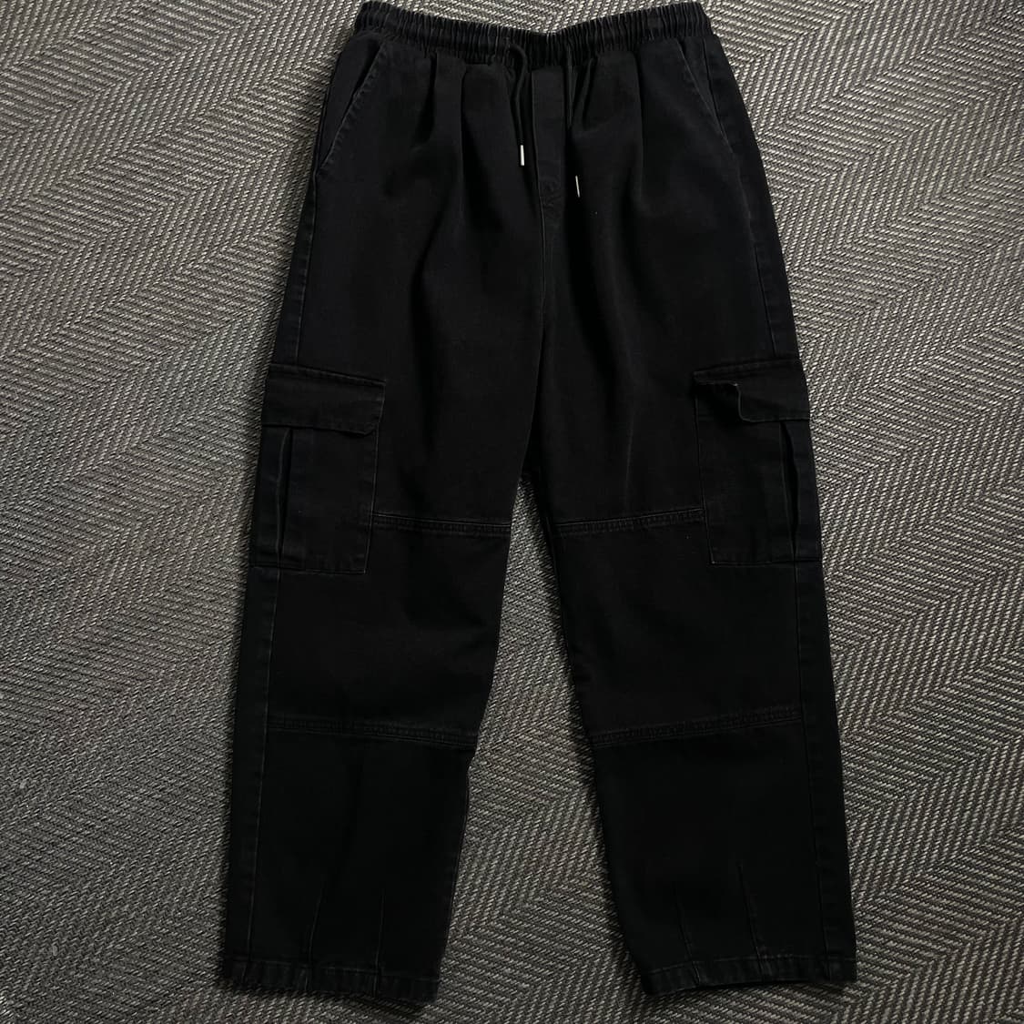 빈티지 루즈핏 데님 카고 팬츠 블랙o 4611 상품이미지1