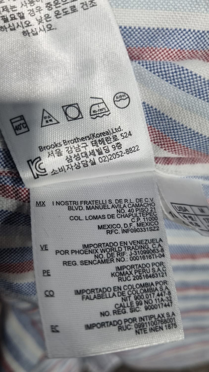 ((브룩스브라더스)) 레드플리스  로고 옥스퍼드 셔츠 100(m) 상품이미지6