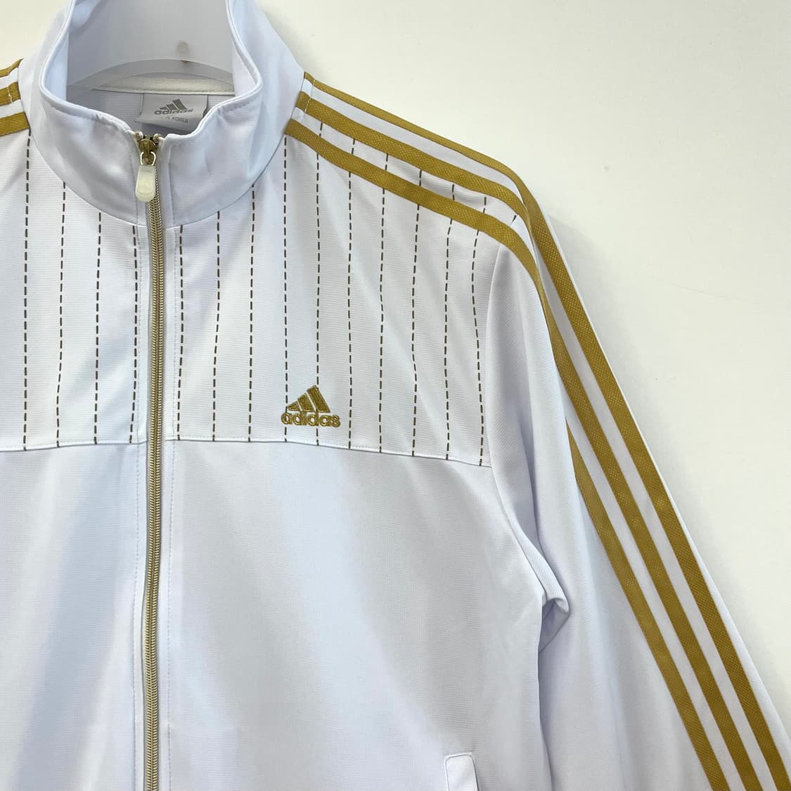 아디다스 화이트 골드 삼선 트랙탑 져지 105 상품이미지4