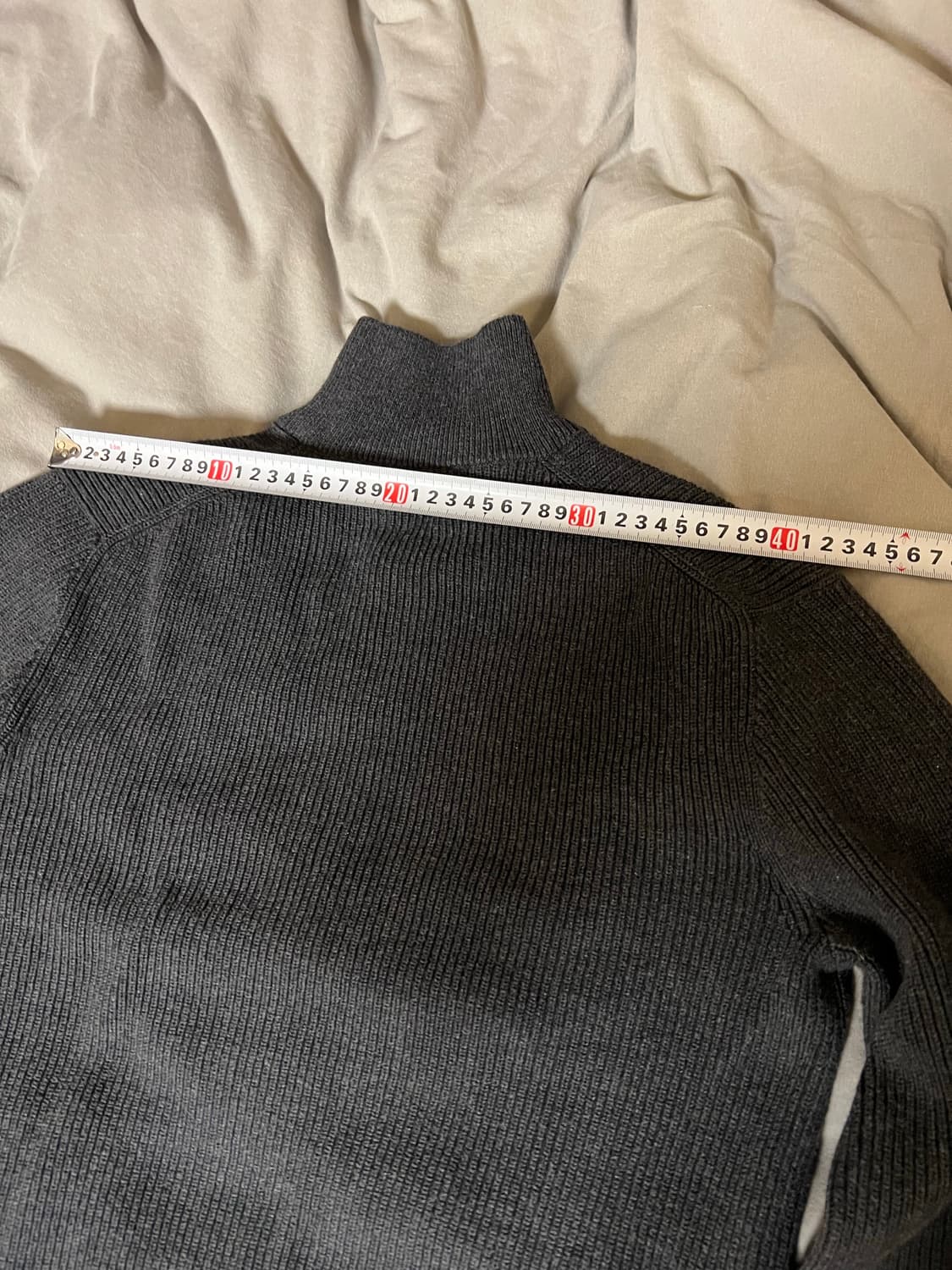 폴로 랄프로렌  차콜 2웨이 풀집업 니트 s 상품이미지8
