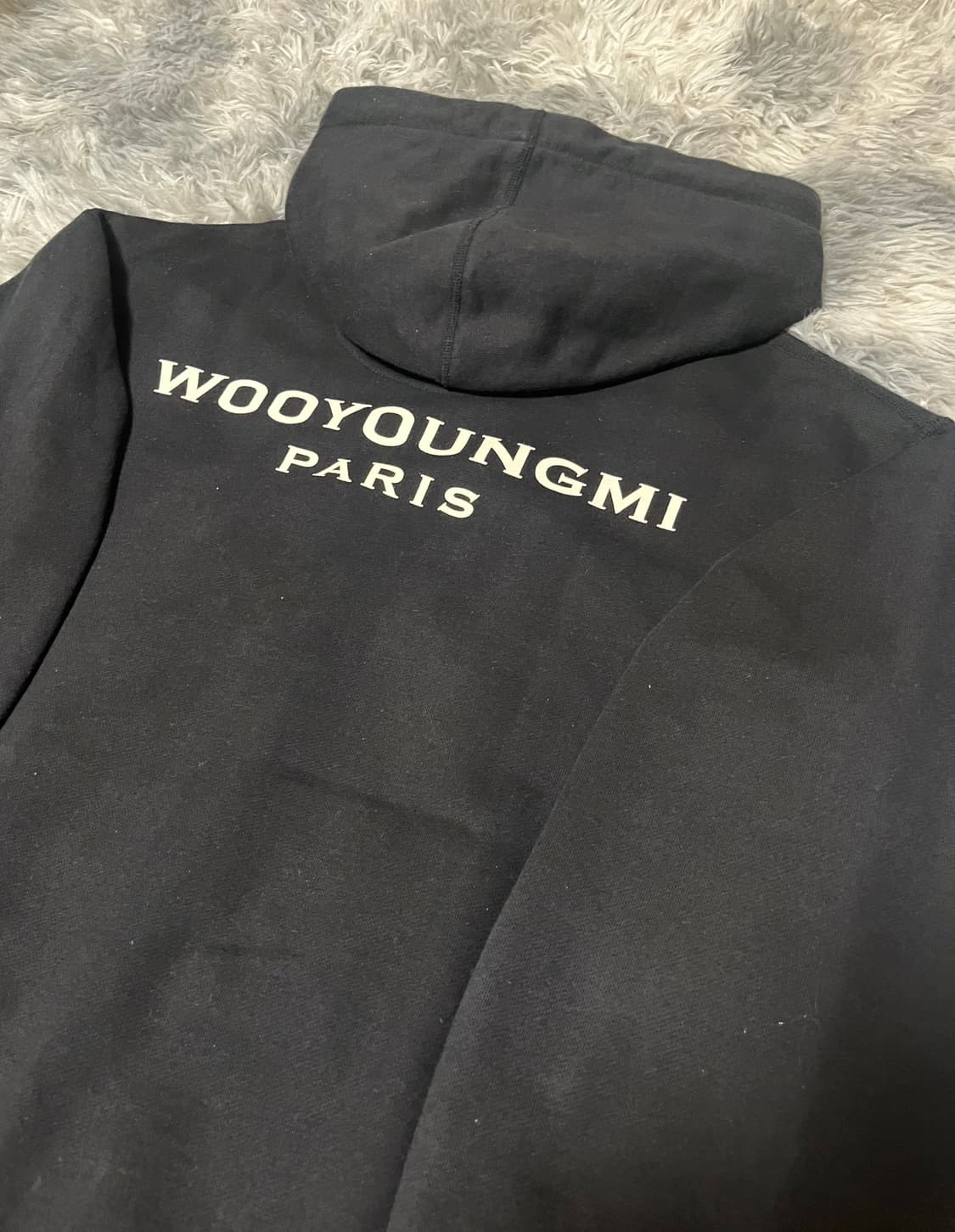 우영미 백로고 후드티 블랙 46 상품이미지2