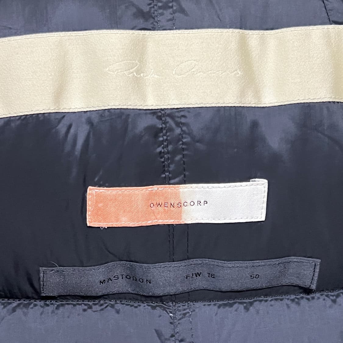 릭오웬스 16FW "MASTODON" 후디드 구스다운 롱패딩 베스트 상품이미지9