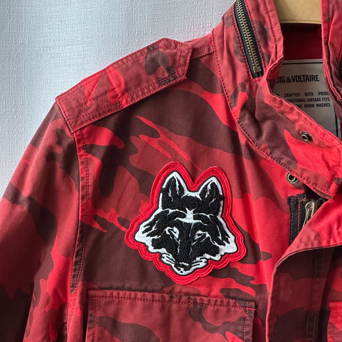 쟈딕앤볼테르 BERNARD CAMOU 유틸리티 자켓 레드 M 상품이미지3