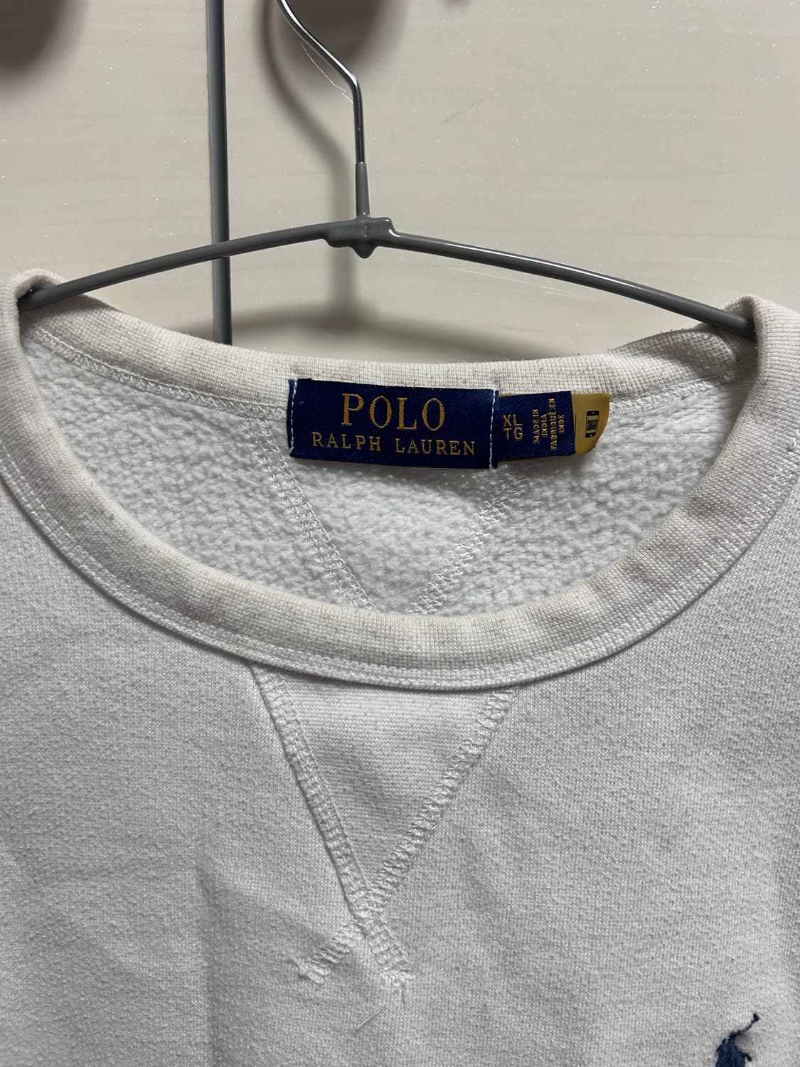 정품 폴로 랄프로렌 화이트 맨투맨 XL / 실측 110 상품이미지2