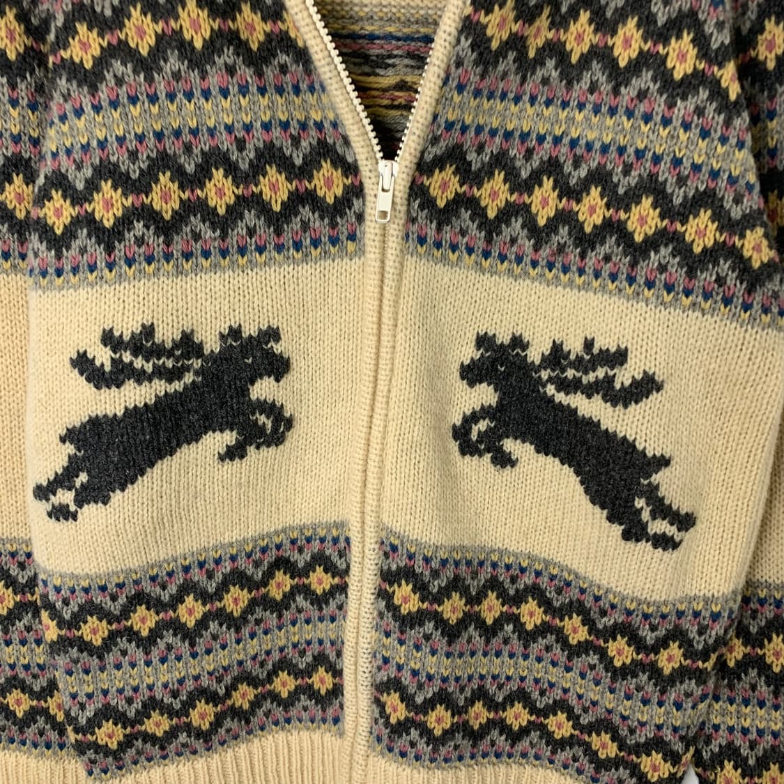 Vintage 맥그리거 울프죠 코위찬 니트집업 상품이미지4