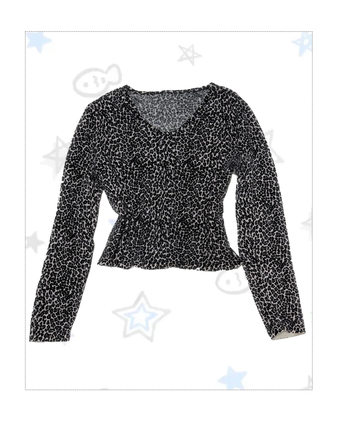 y2k 호피  레오파드 슬림핏  상품이미지1