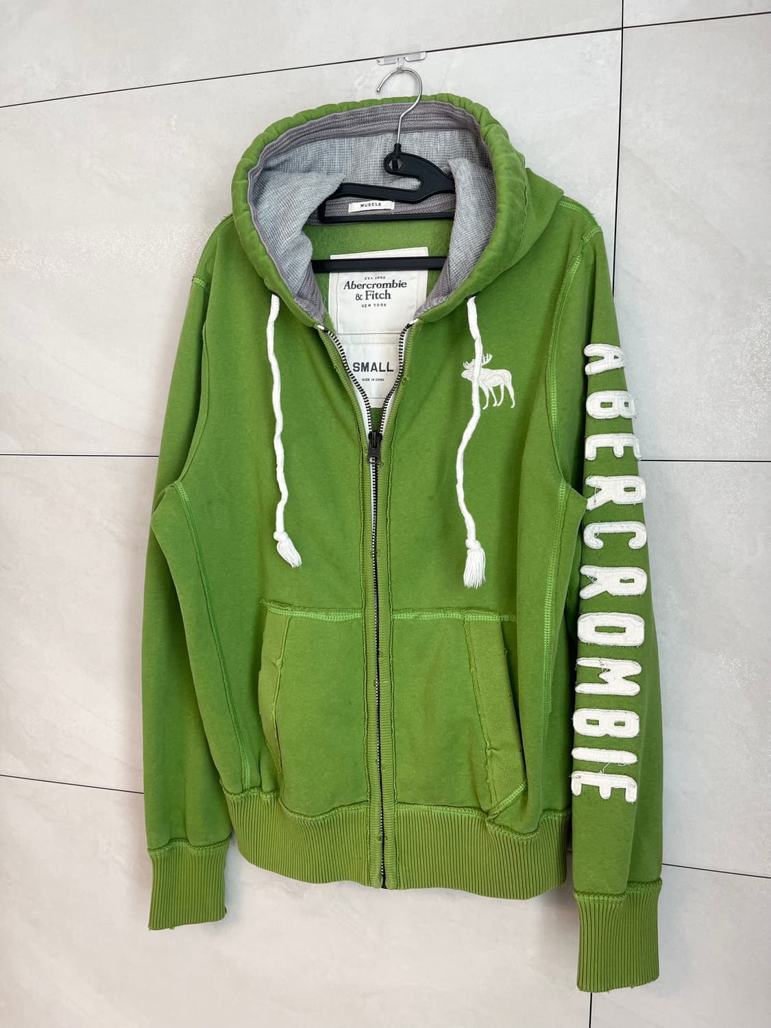 대장 아베크롬비 화이트 순록 말차 후드집업 (S)  상품이미지4