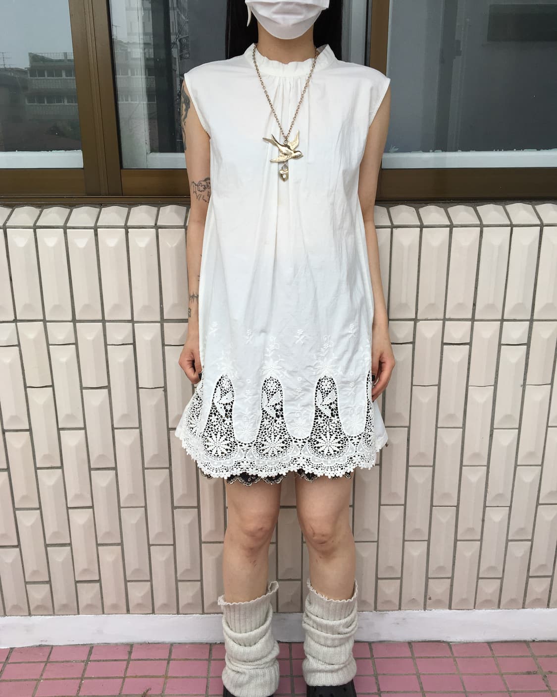 Crochet point sleeveless onepiece 상품이미지1
