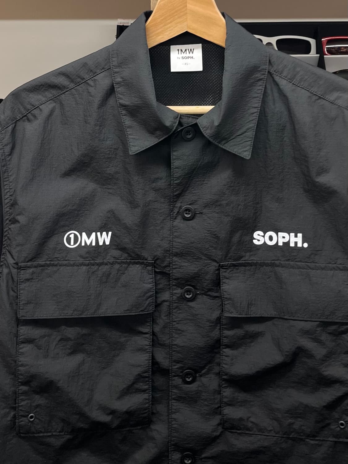 [90] 1MW by SOPH. 블랙 반팔 셔츠 상품이미지2