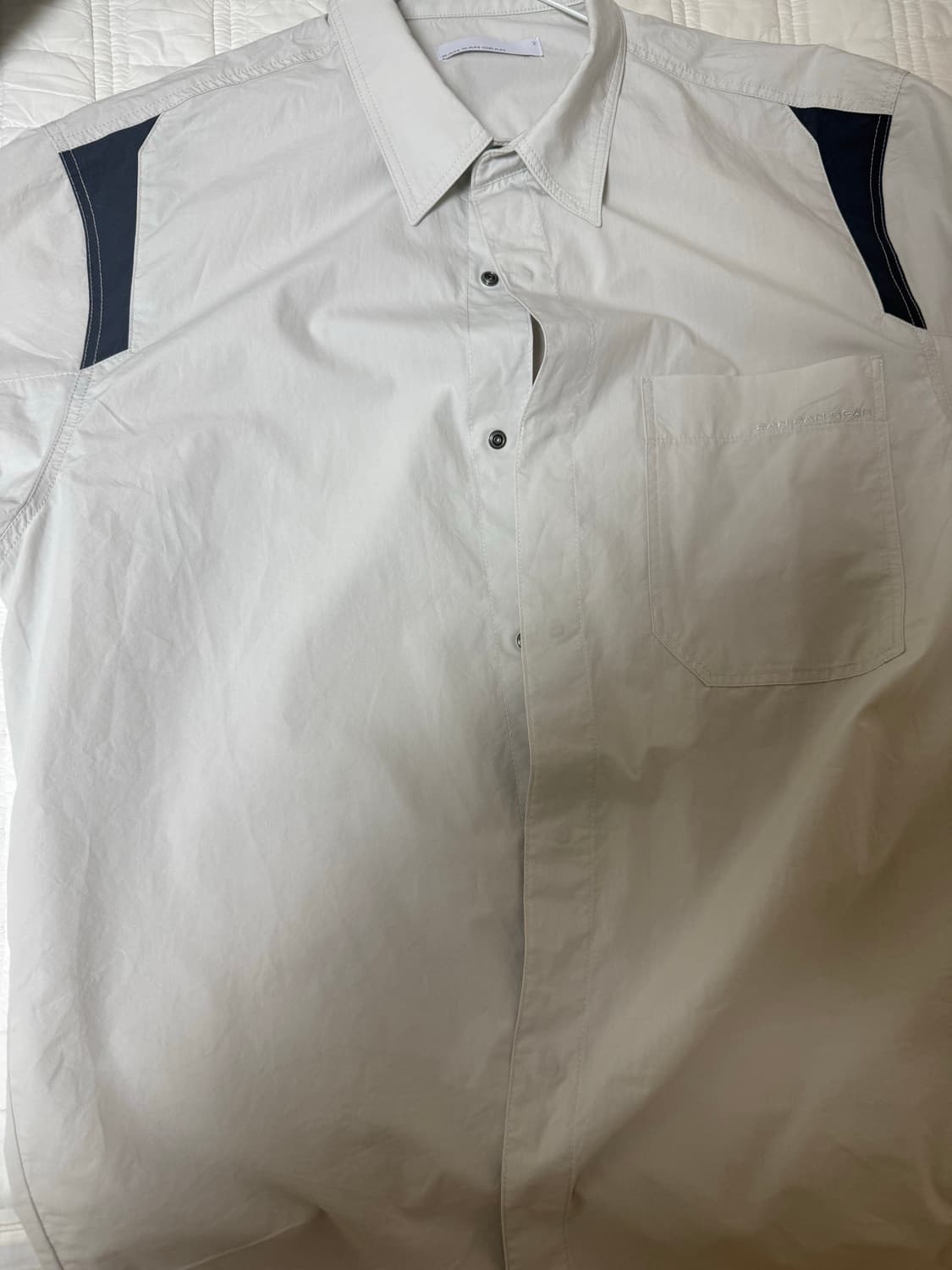 산산기어 블락 셔츠 라이트 그레이 상품이미지3