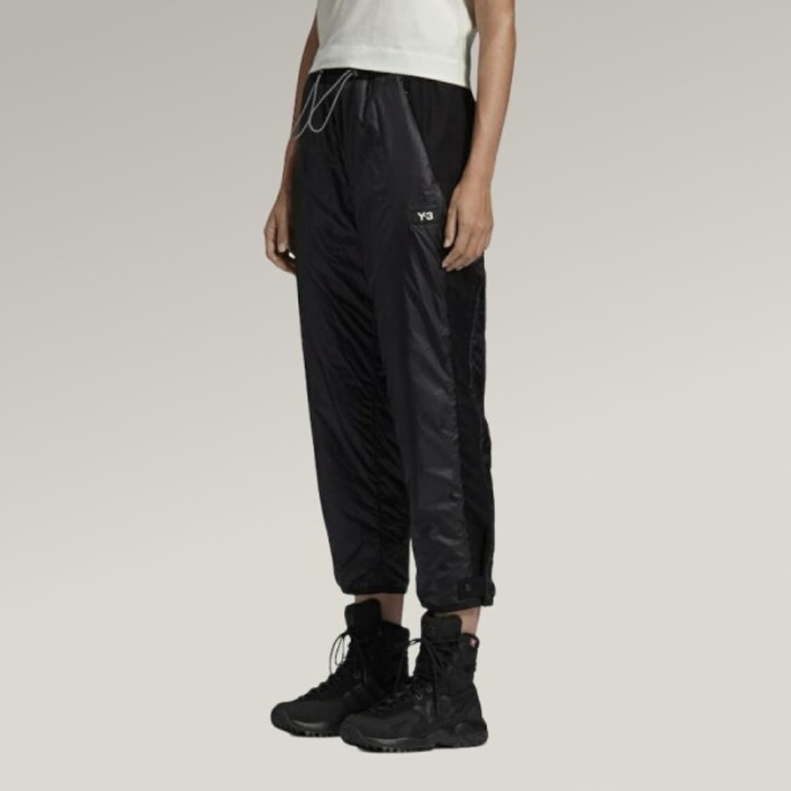Y-3 요지야마모토 패디드 블랙 크롭팬츠 XS/S 상품이미지1
