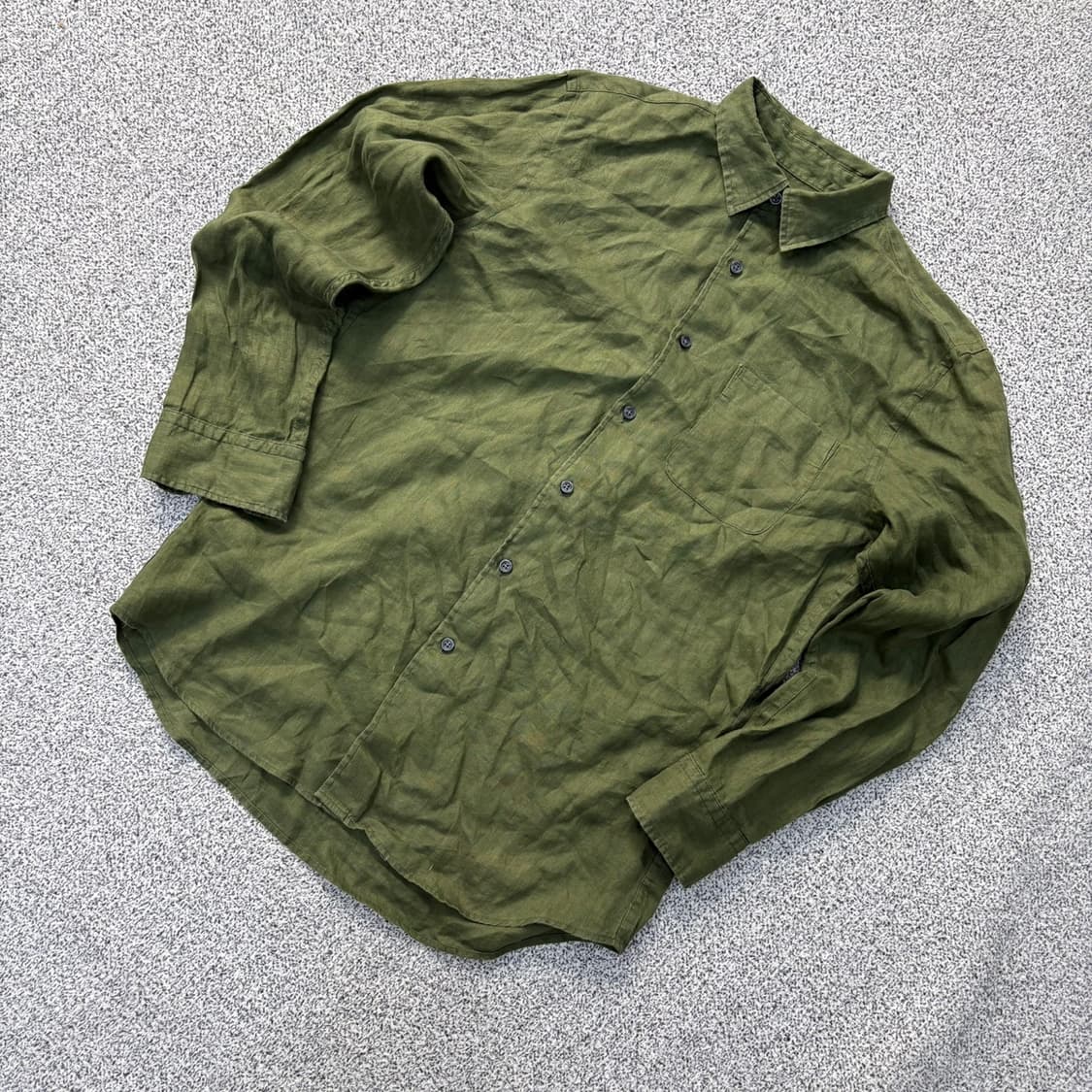 L 유니클로 남성 린넨 셔츠 남방 0407J 상품이미지1