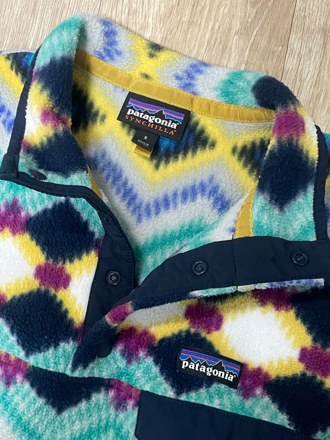 파타고니아 신칠라 스냅티 패턴 여S S급 구제 빈티지 PTS220  상품이미지2