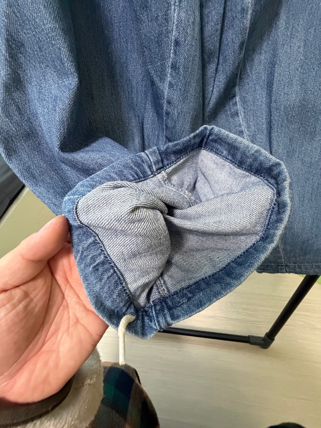 피그먼트 스트랩 데님팬츠(봄여름 원단) 상품이미지5