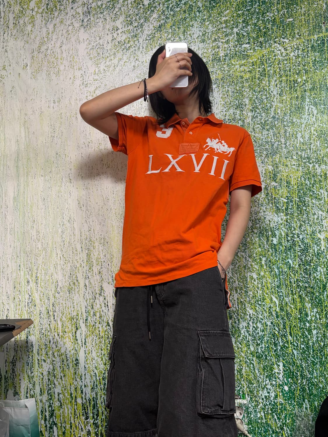 폴로 빅포니 치프키프 주황 반팔 카라 티셔츠 L 상품이미지3