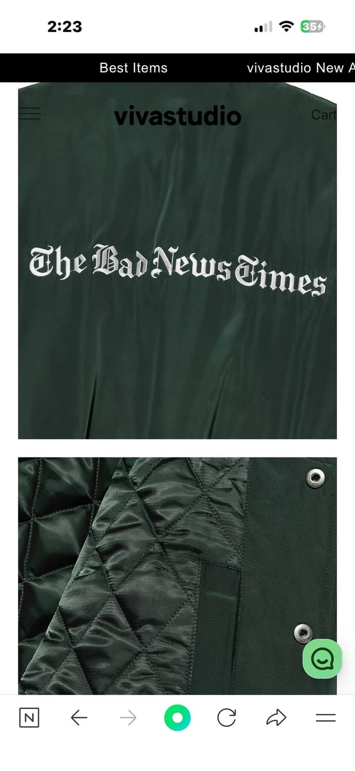 비바스튜디오 스타디움 자켓 상품이미지3