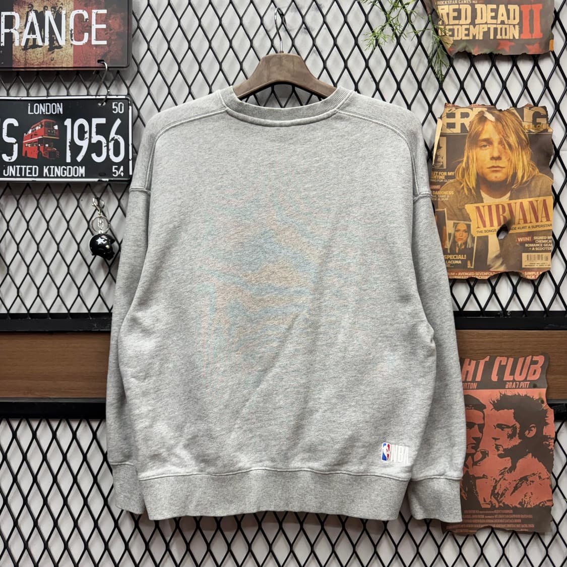 NBA 인디애나 페이어스 맨투맨 전면 빅로고 포인트 그레이 상품이미지2