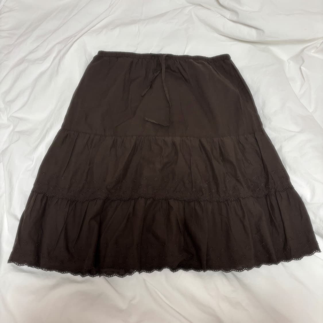 브랜디멜빌 미디 브라운 스커트 치마 레이스 빈티지 모리 페어리 치마 상품이미지1