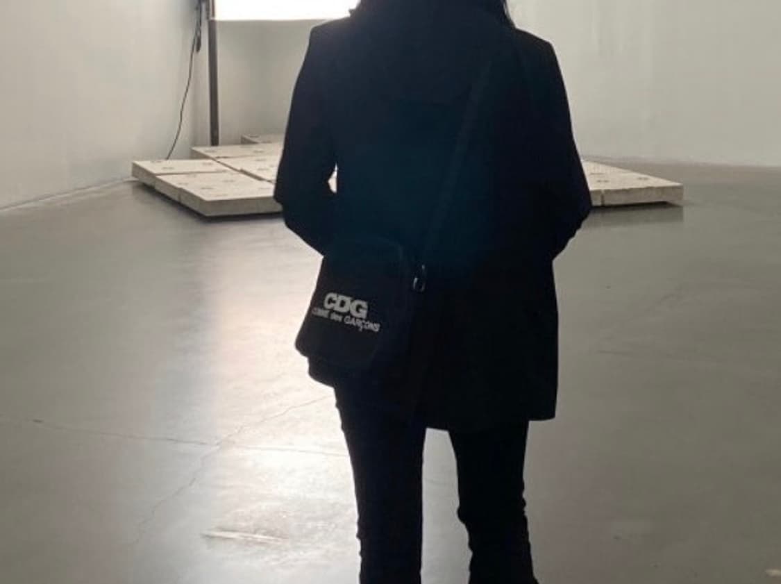 꼼데가르송 CDG 로고 스퀘어 숄더백 블랙 상품이미지8