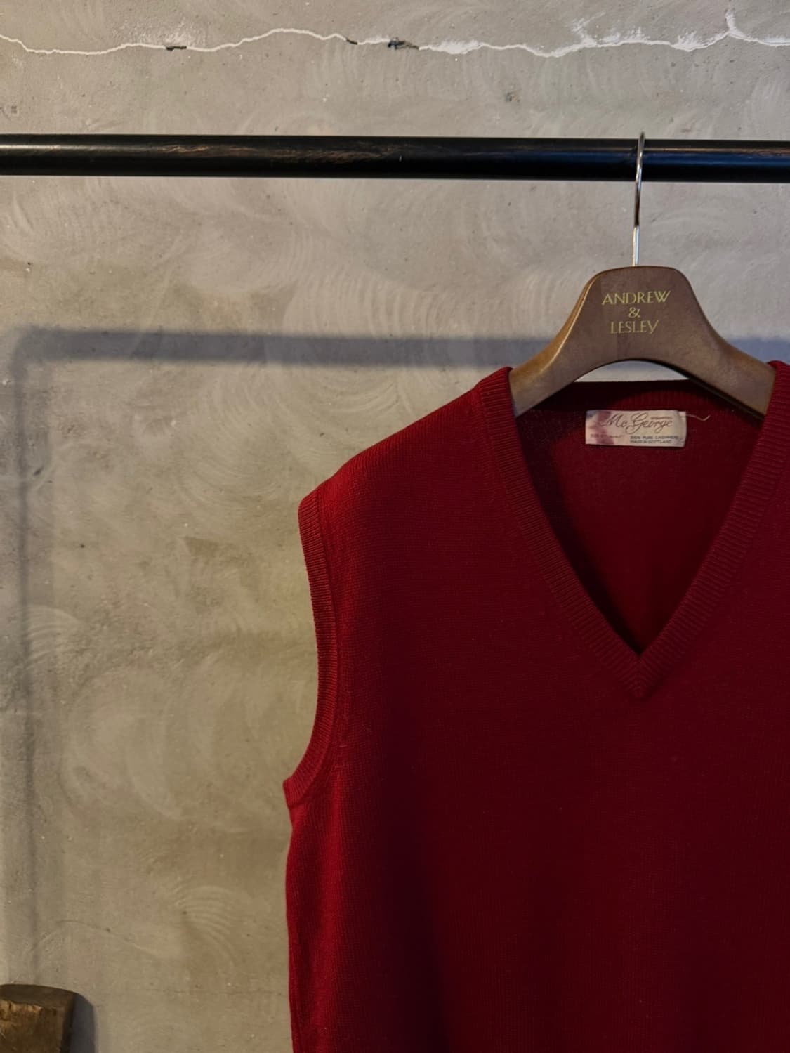 맥조지 캐시미어 니트베스트 남성100 상품이미지3