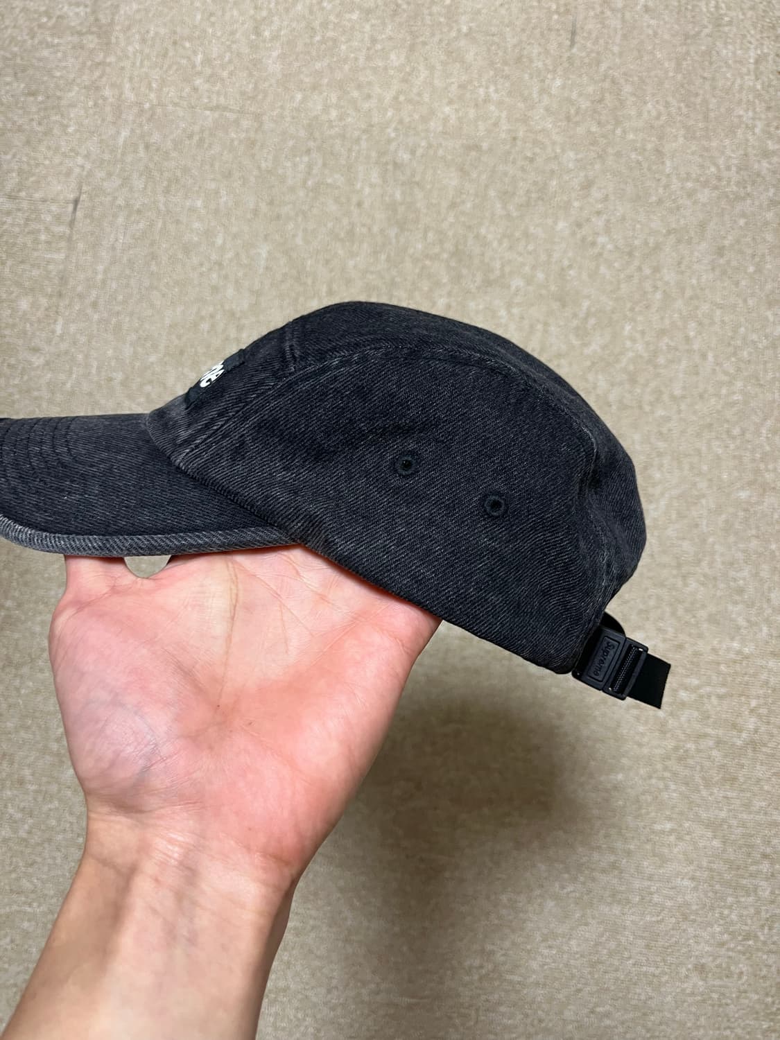 슈프림 데님 캠프캡 블랙 상품이미지3