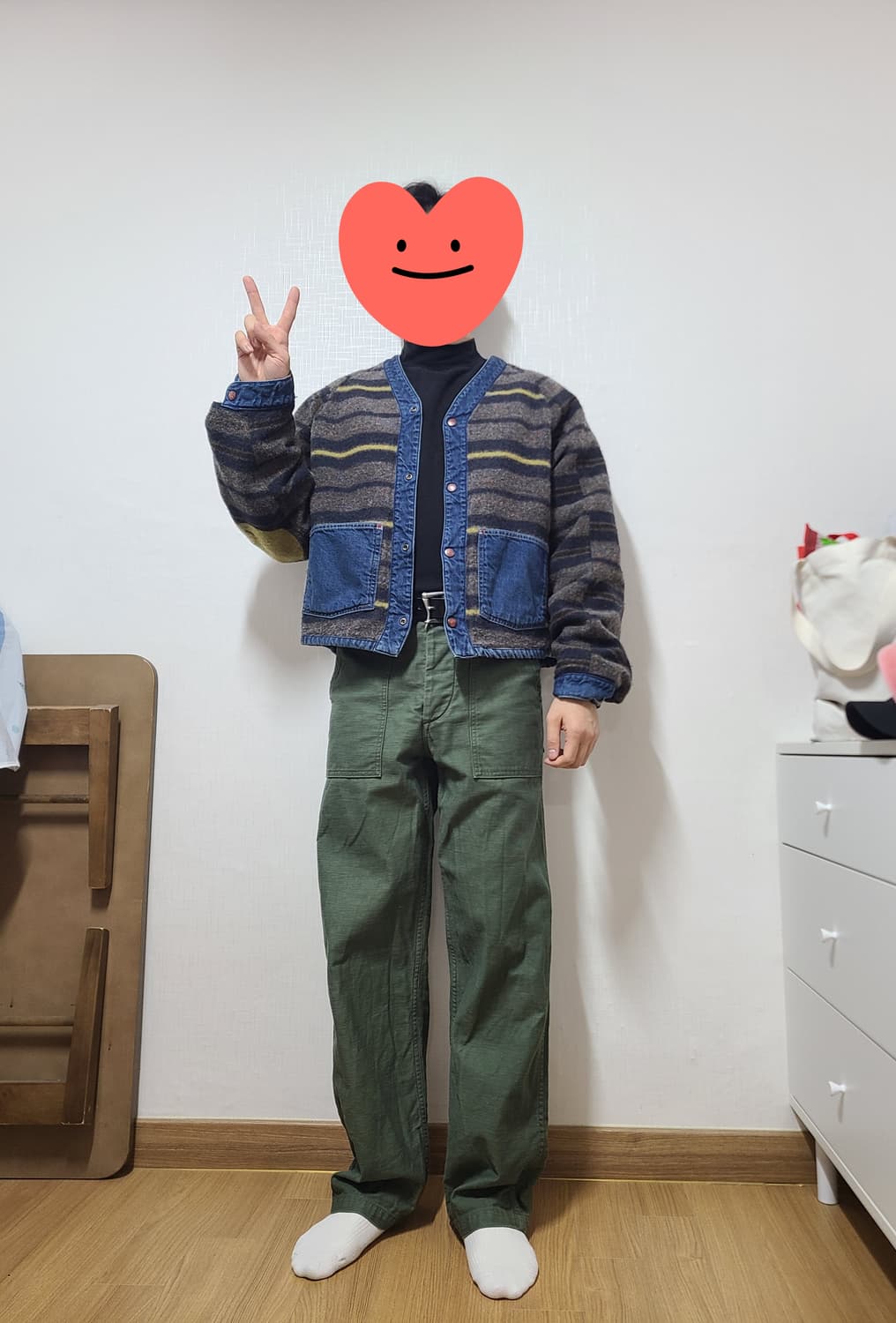 캐피탈 리버시블 라이닝 레일로드 자켓 4사이즈 상품이미지5