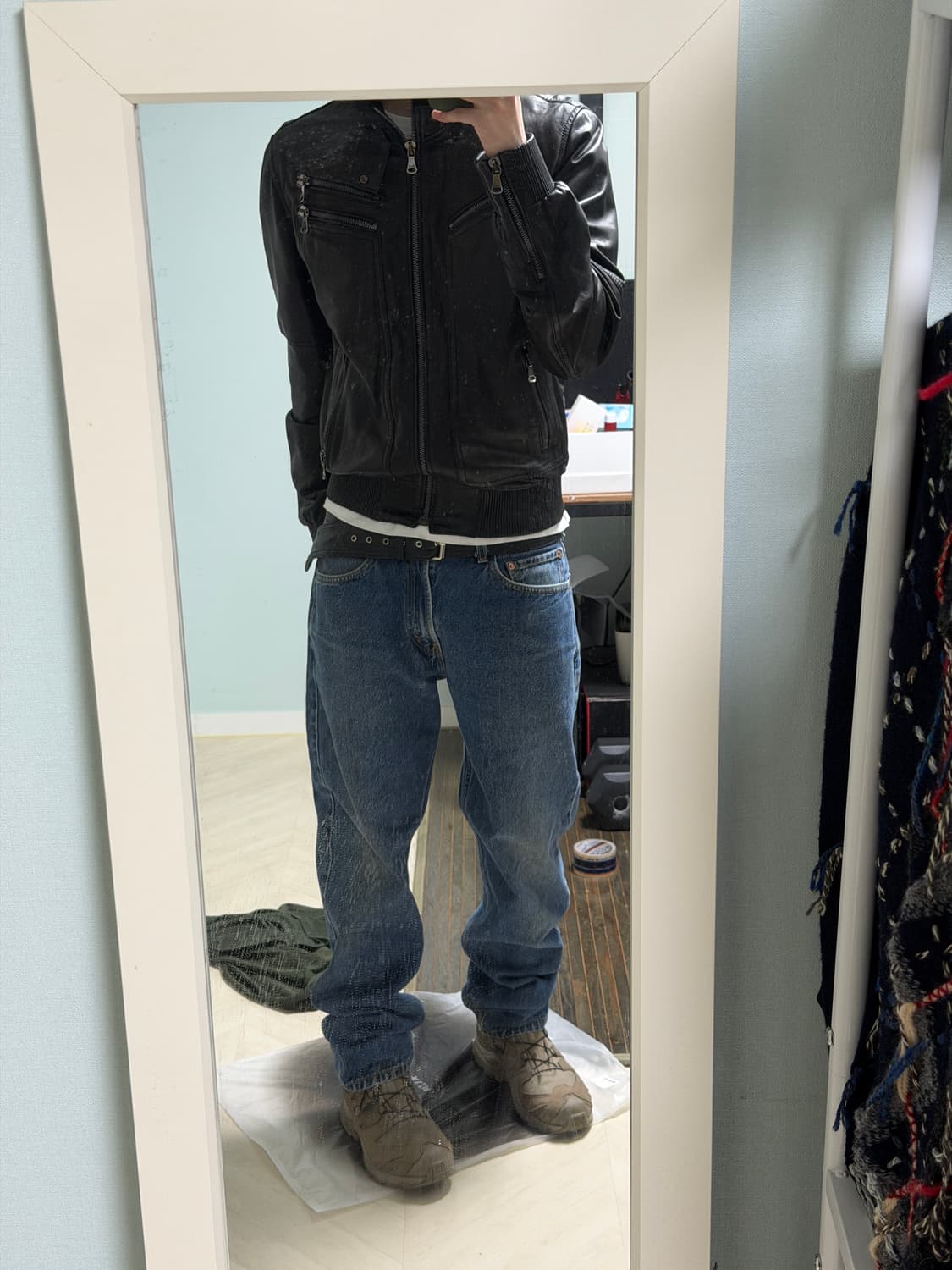 2000년대 돌체앤가바나 멀티 지퍼 레더 자켓 상품이미지2