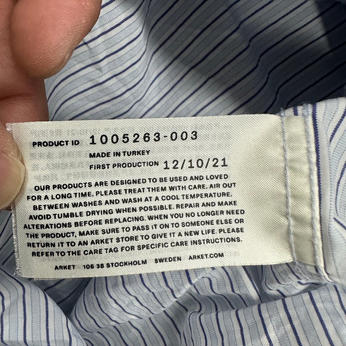 아르켓 스트라이프 셔츠 상품이미지4