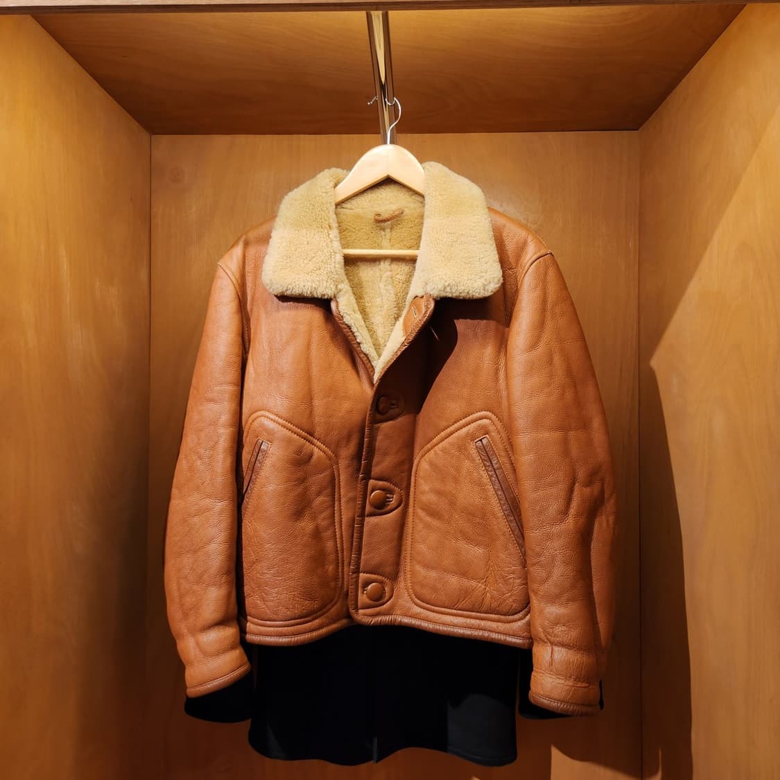오리지널 00s 양가죽 양털 숏 무스탕 자켓 M 100 상품이미지1