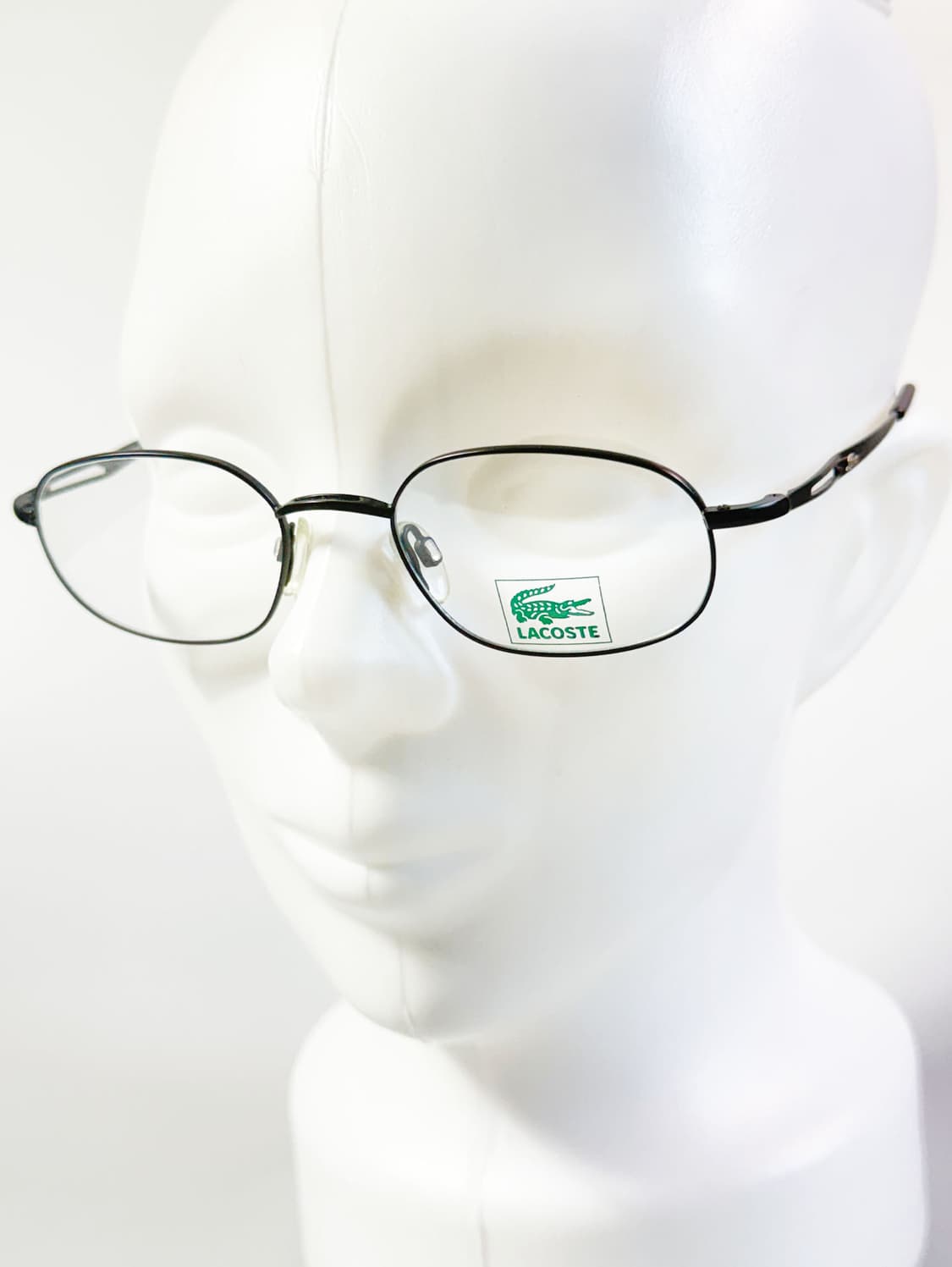 LACOSTE 맷블랙 슬림 오벌 메탈 프레임 빈티지 안경 상품이미지9