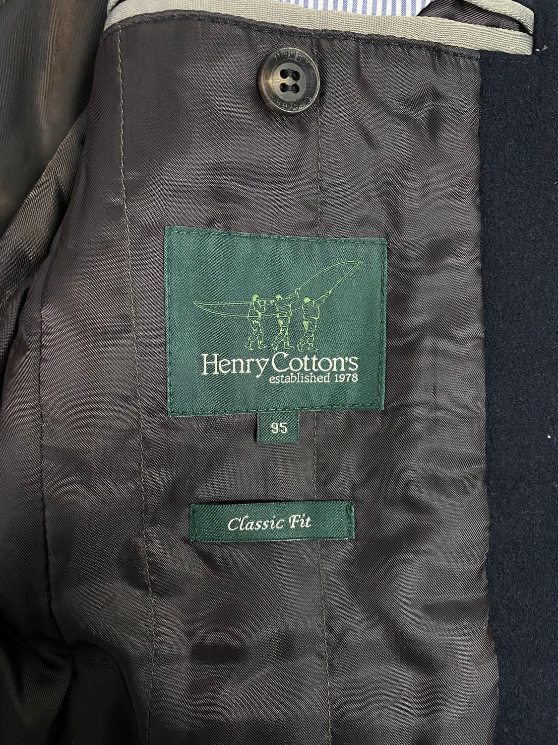 헨리코튼 엘보 패치 울 누빔 자켓 블레이져 M 상품이미지6