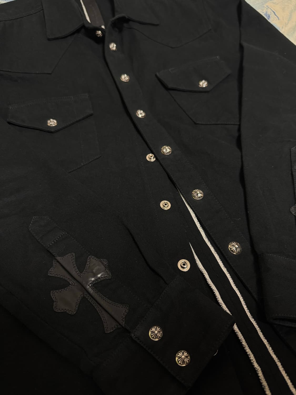 크롬하츠 블랙 워크독 셔츠 자켓 상품이미지2