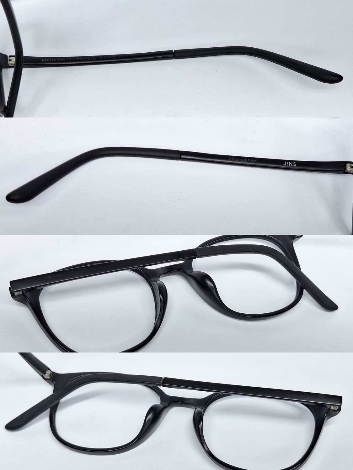 JINS 진스 MRF-18A-037 에어프레임 블랙 보스턴 안경테 안경 상품이미지5