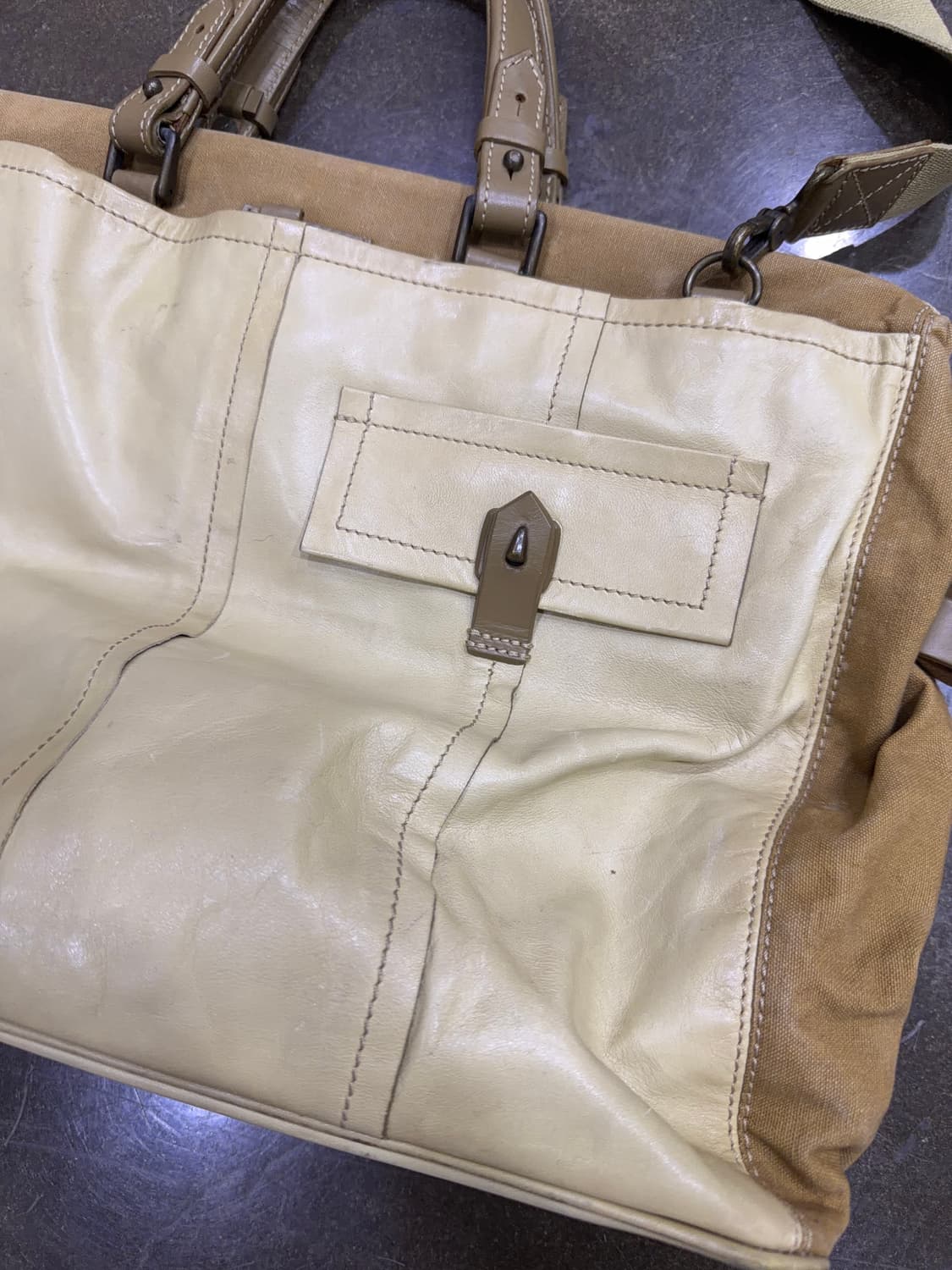 AXE Iketei 실링백 레더 보스턴 토트백 크로스 멀티포켓 가방 상품이미지4