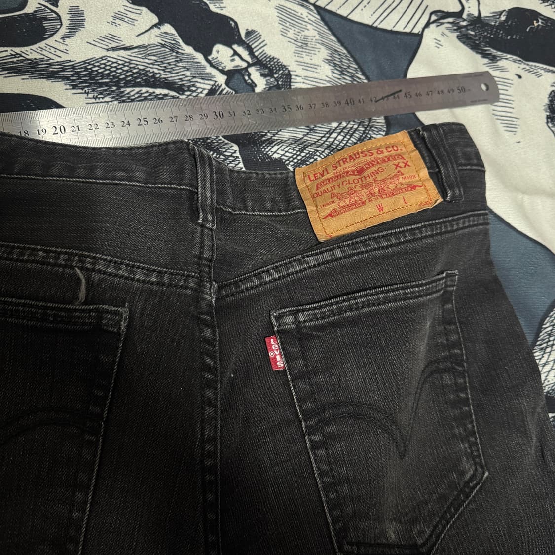 00s 리바이스 멕시코 생산 블랙 스트레이트 W  32 L34 상품이미지8