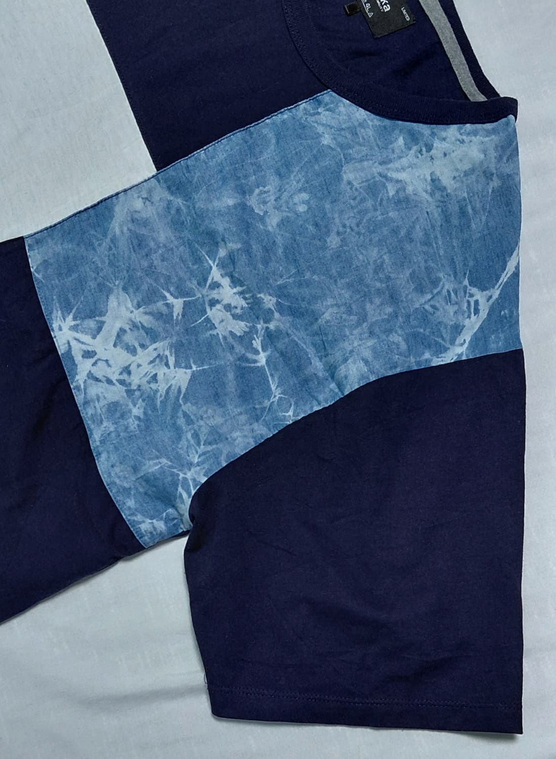 [XL] Sucka 타이다이 배색 유니크 빅사이즈 반팔 티셔츠 상품이미지4