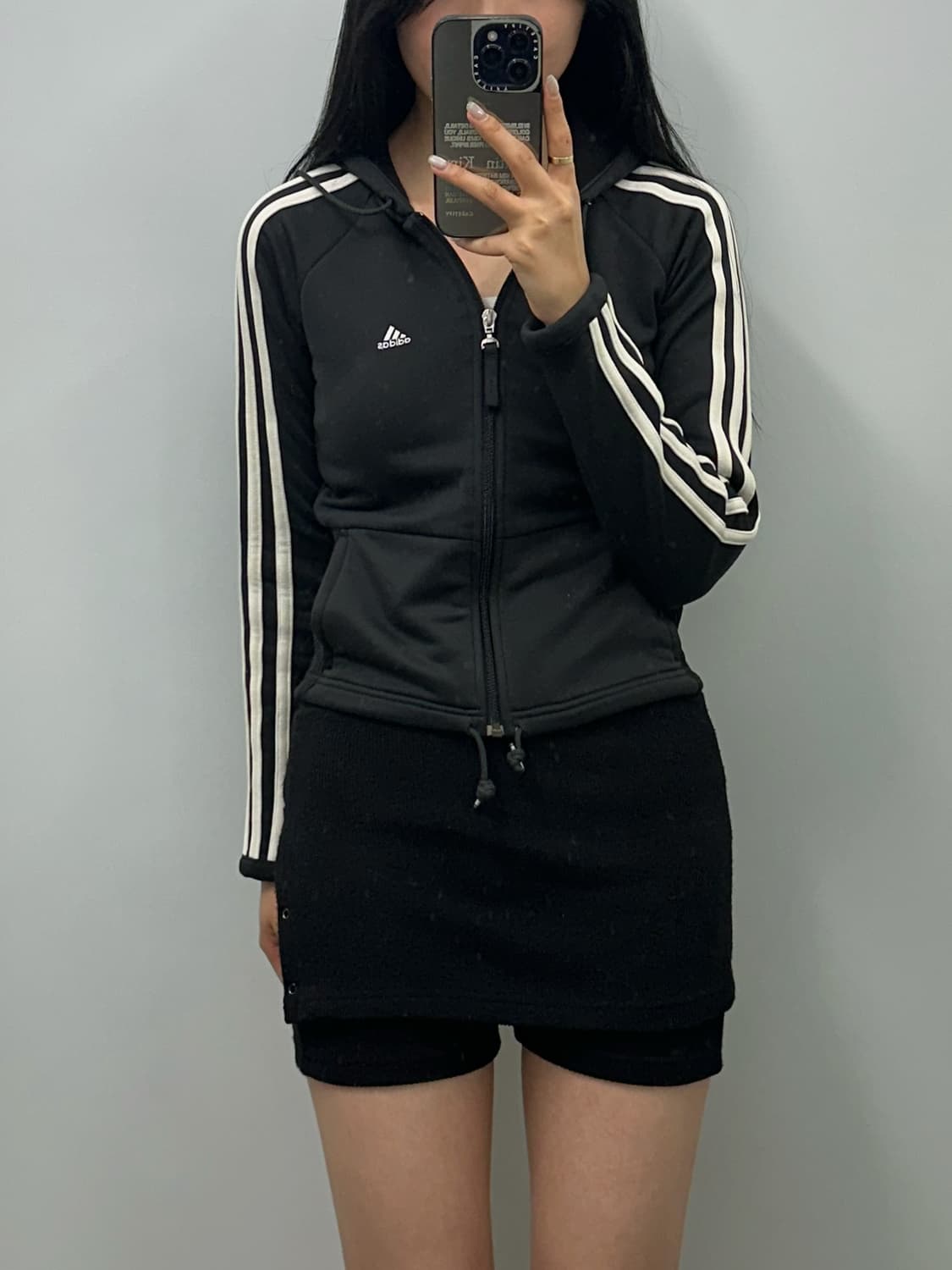 아디다스 블랙 져지 후드집업 상품이미지1