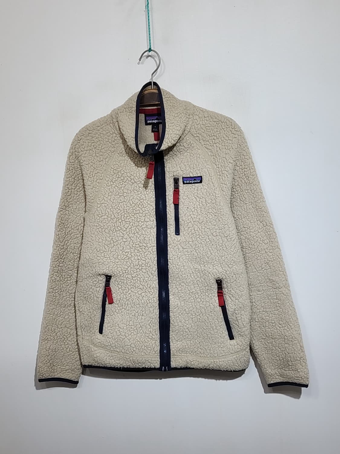 (S) 파타고니아 플리스 점퍼 베이지 뽀글이 후리스 자켓  상품이미지1