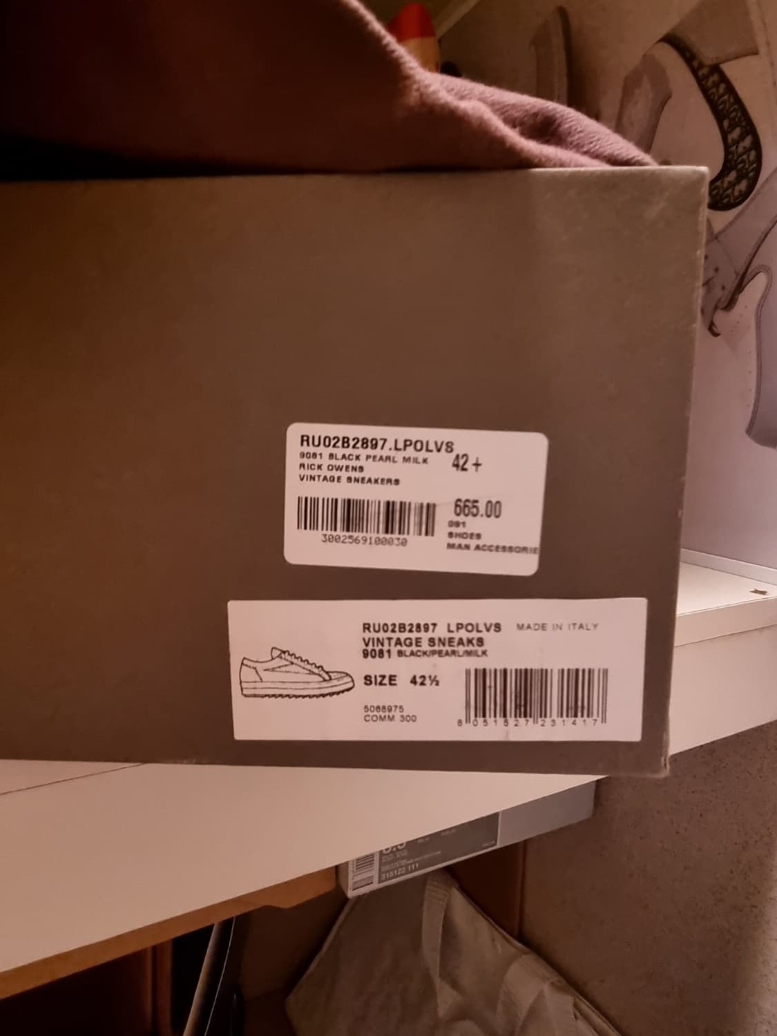 [42.5]릭오웬스 반스 로우 블랙밀크 상품이미지10