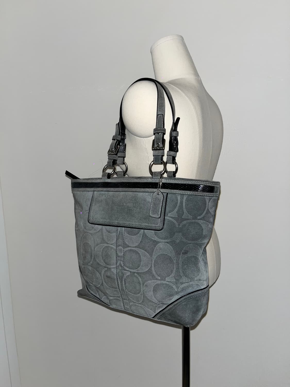 📦Coach gray suede shoulder bag 상품이미지3