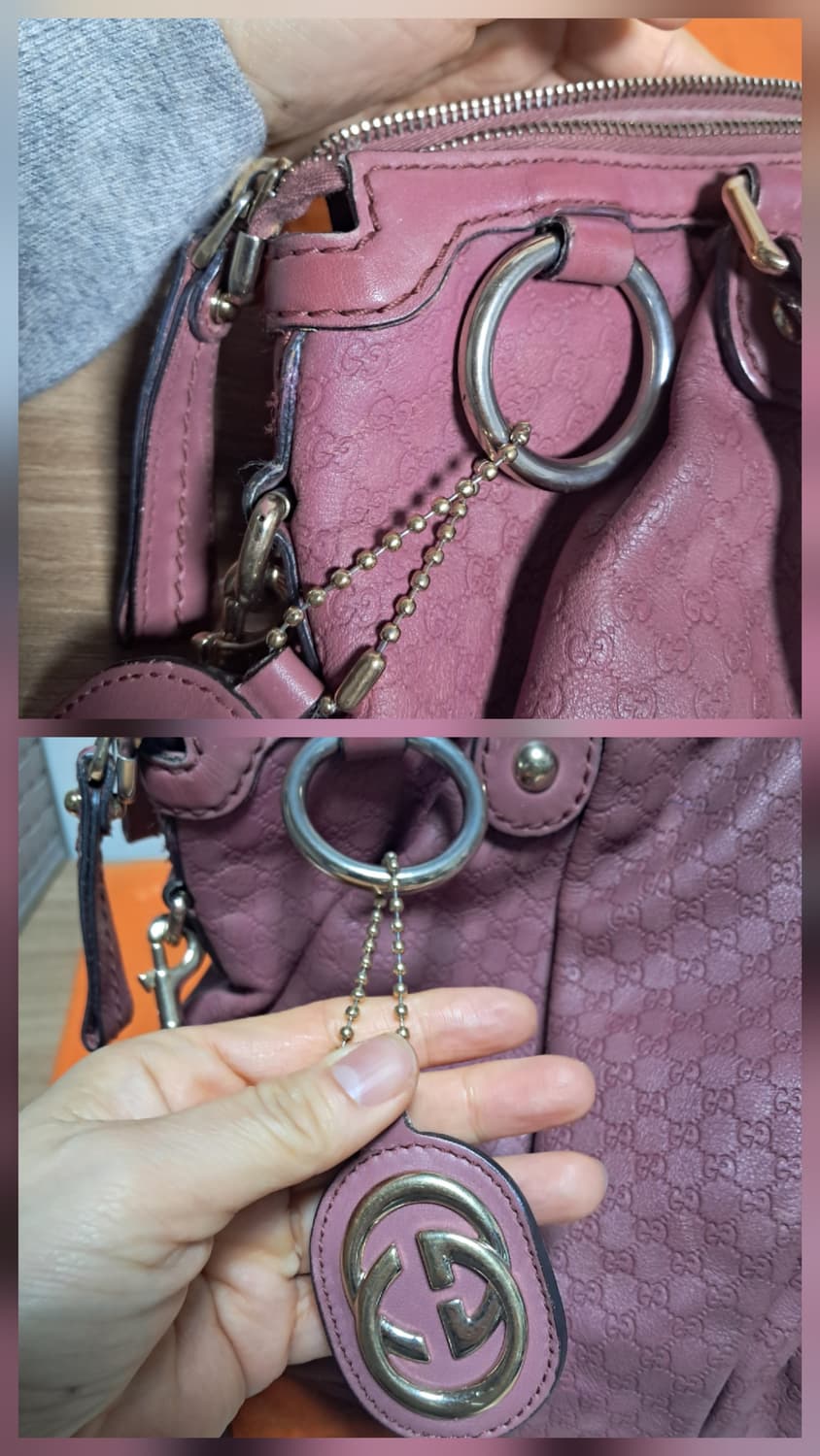 정품 구찌 백 마이크로시마 핑크 숄더백 토트백 3way 가방 상품이미지8