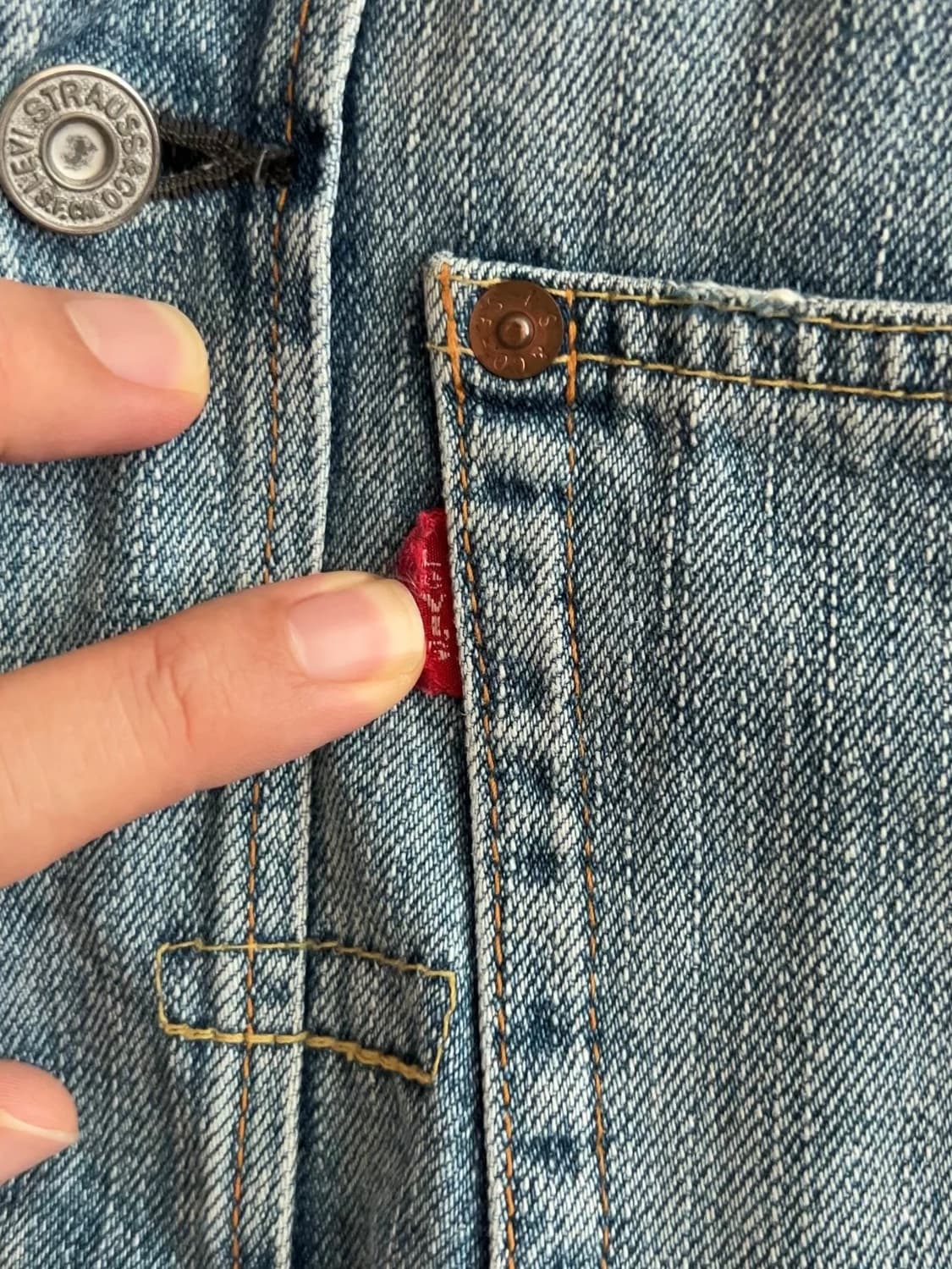 리바이스 레드룹 데님 커버올 자켓 M 상품이미지4