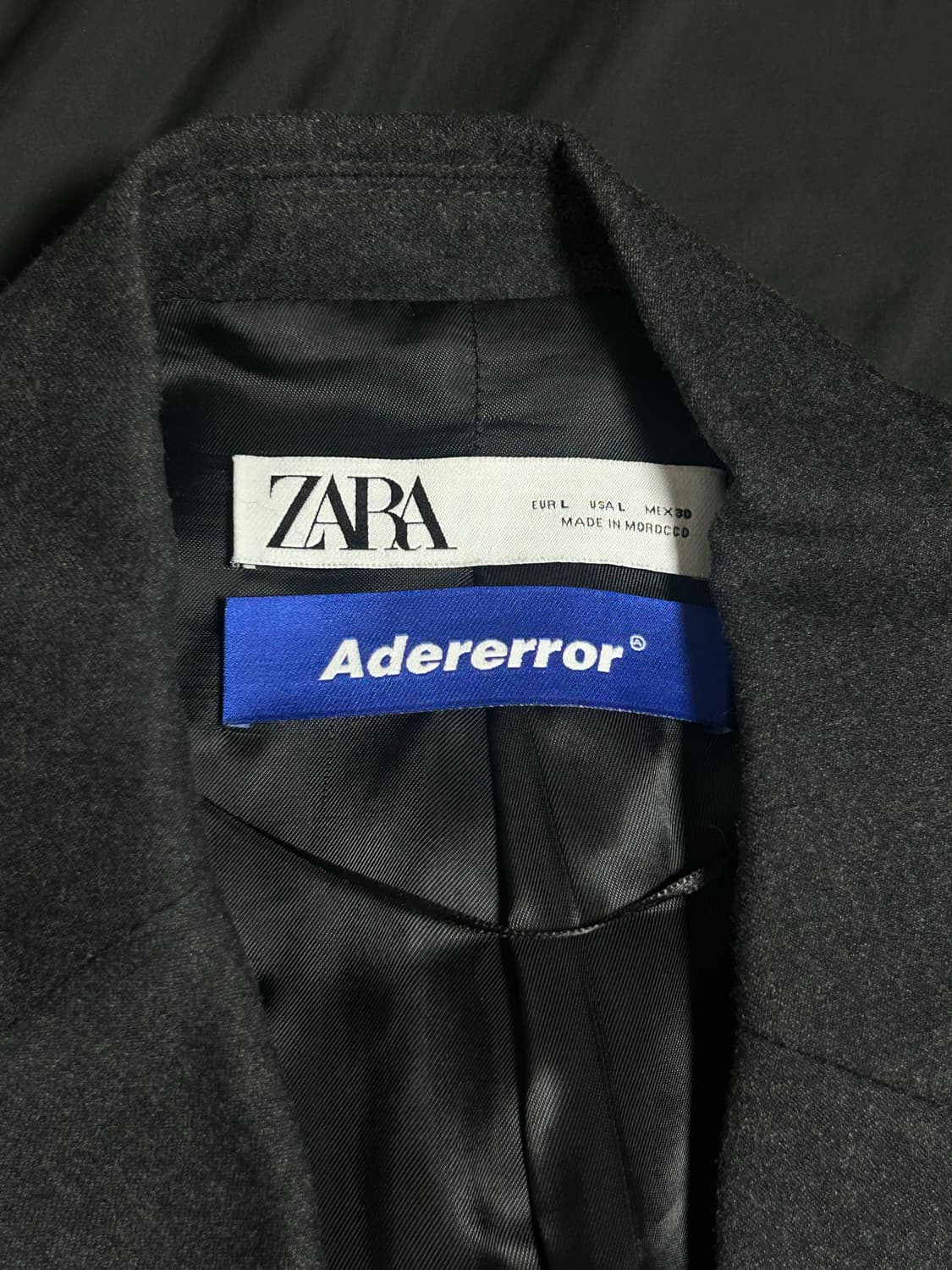 자라 x 아더에러 오버사이즈 울 블레이저 다크 그레이 상품이미지4