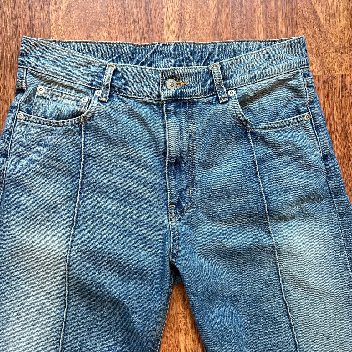 [M]유니폼브릿지 핀턱 와이드 데님팬츠 상품이미지3