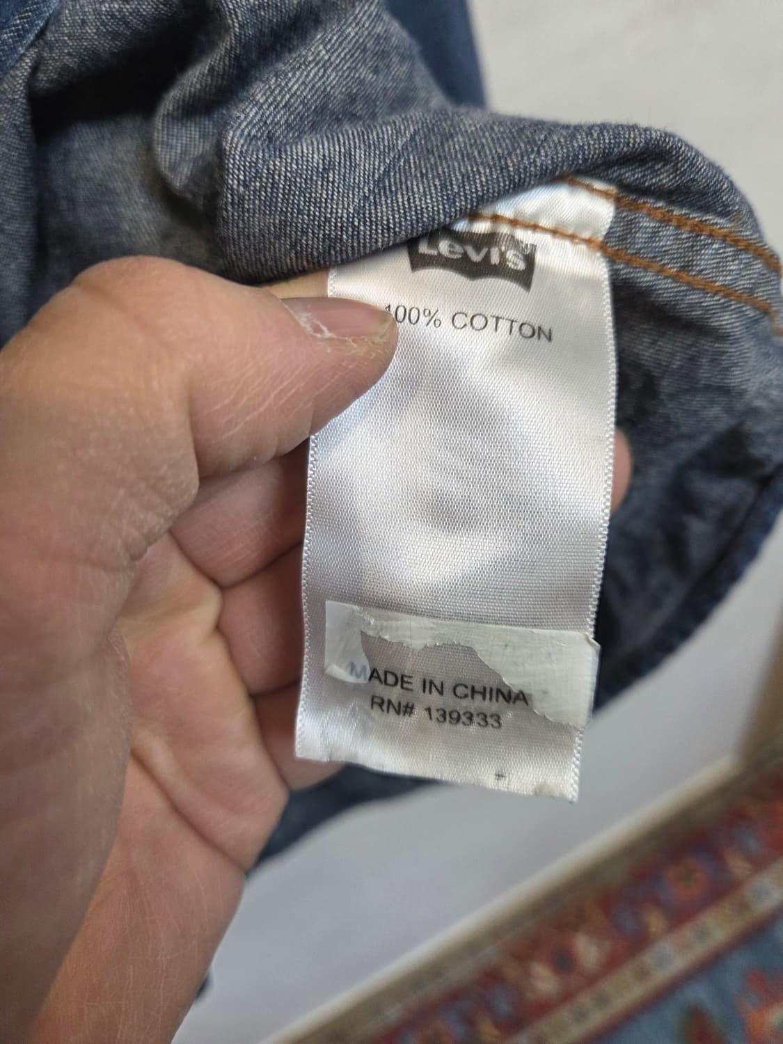 리바이스 올드스쿨 빈티지 웨스턴 데님셔츠 긴팔 sp 상품이미지4