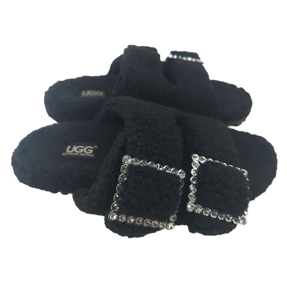 [38(240)]UGG 투웨이 버클 플리스 샌들[Y5C-147] 상품이미지5