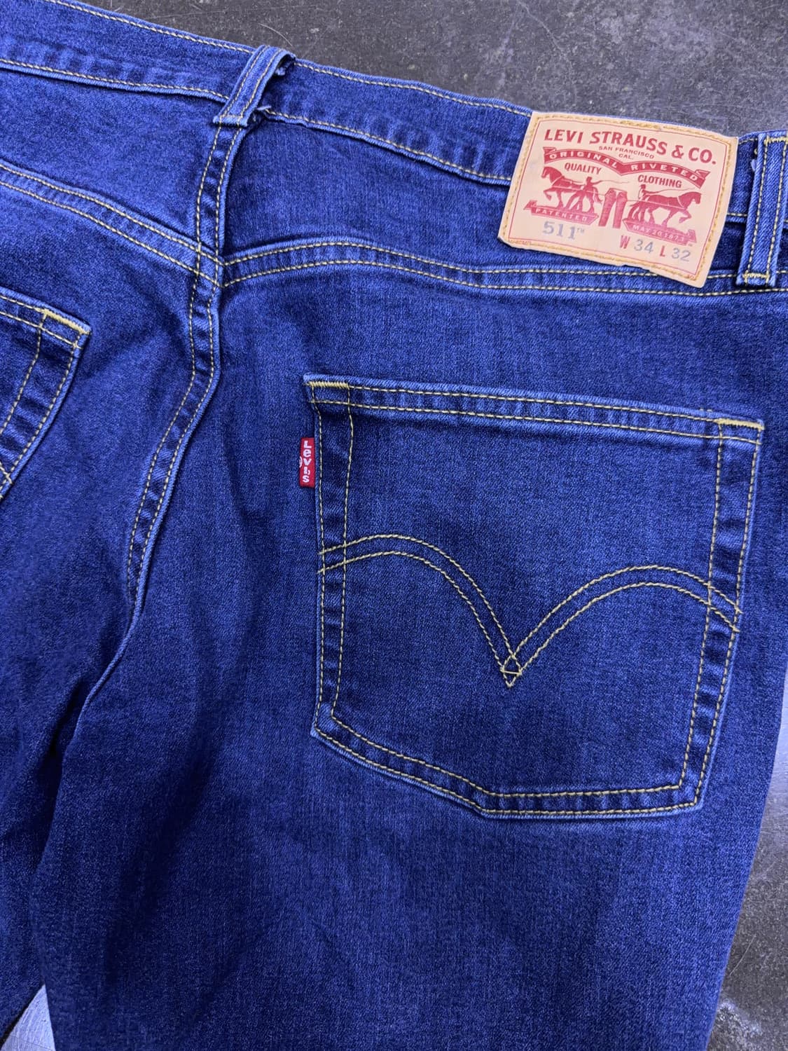 리바이스 511 슬림핏 딥블루 워싱 스판덱스 블렌드 데님팬츠 34 상품이미지7